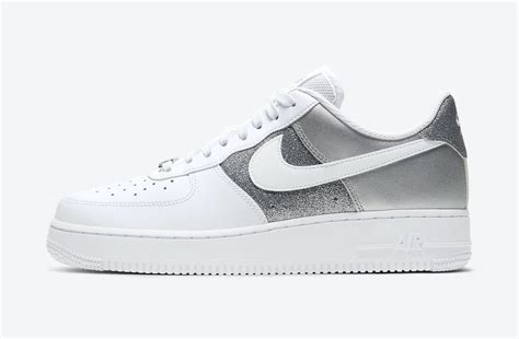 nike air force 1 white silver